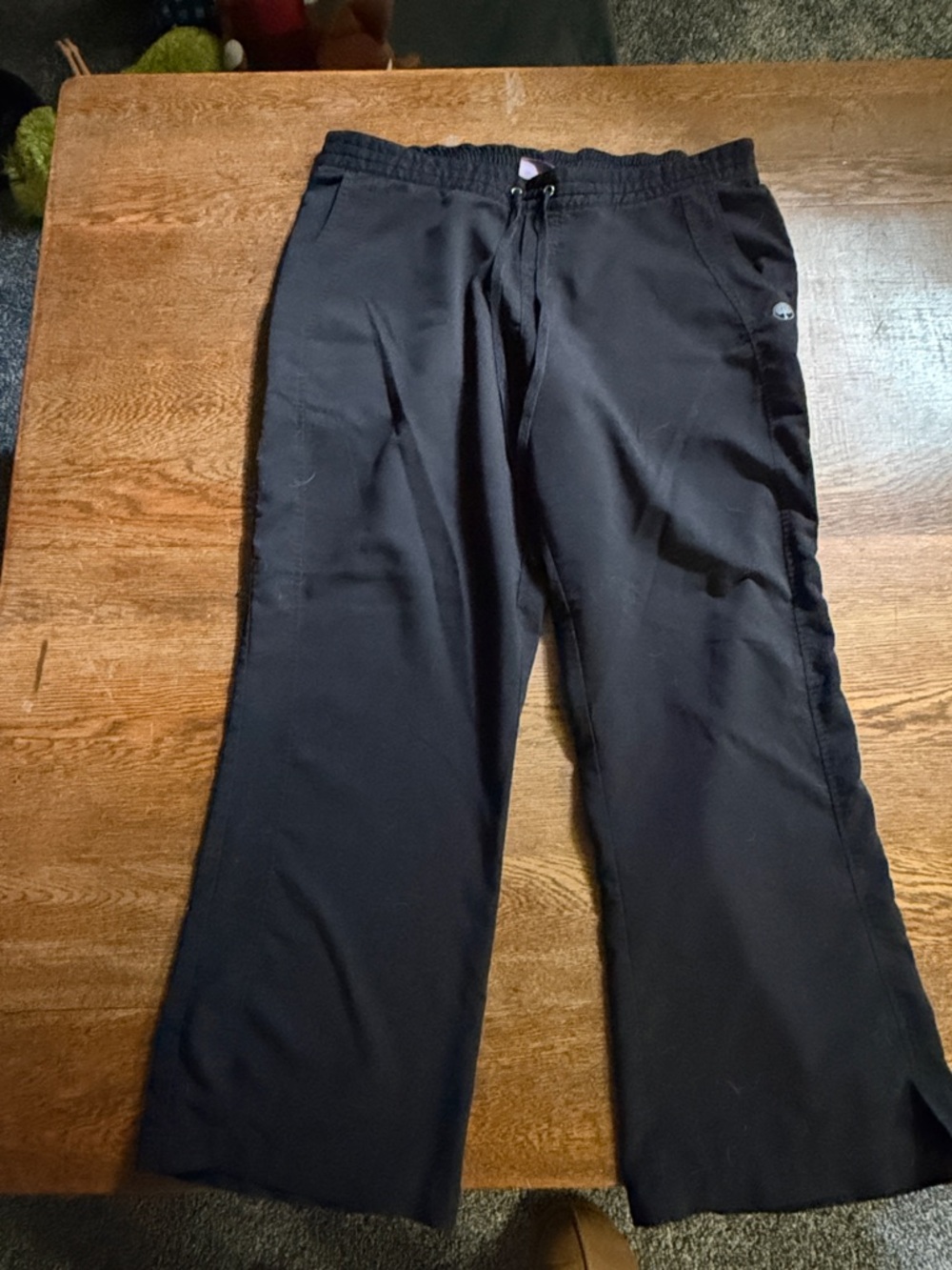 Healing Hands Black Drawstring Scrub Pants